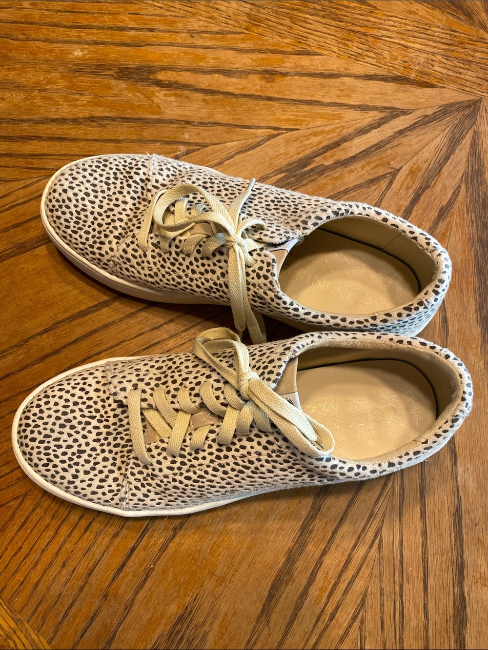 Coconuts by Matisse Cream and Black Spotted Lace-Up Sneakers